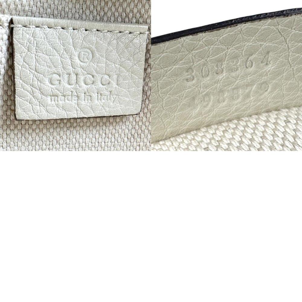 GUCCI White Leather Shoulder Bag - Picture 5 of 5